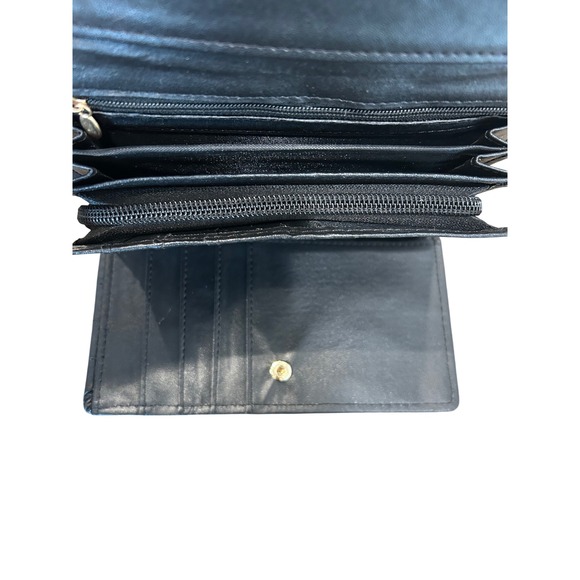 Saint Laurent Black Quilted Leather Wallet with Gold YSL Logo - Picture 2 of 4